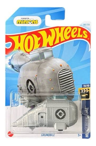 Grumobile Minions Hot Wheels Mattel Gris (Usado)