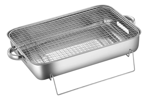 Sartén Para Asar De Acero Inoxidable Con Rejilla, Sartén