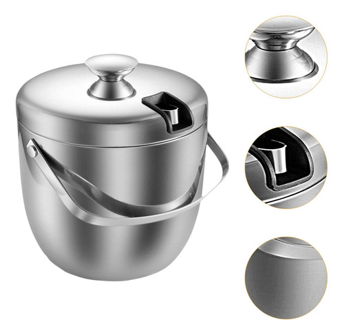 Cubo De Hielo Aislado Con Clip, Utensilio Para Bar, Bebidas,