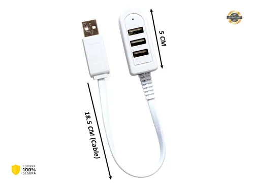 Extensor Usb Multipuertos X3 Lector Hub