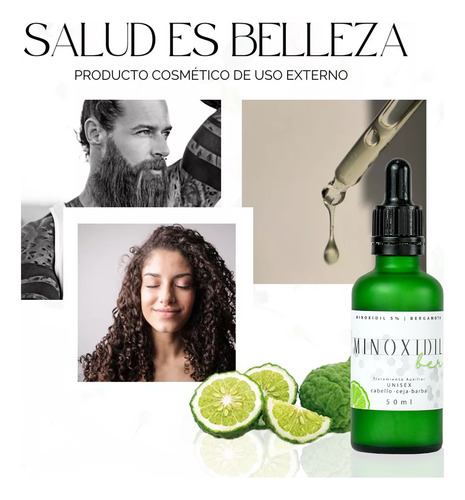 Auxiliar Capilar Minoxidil 5% + Concentrado De Bergamota50ml