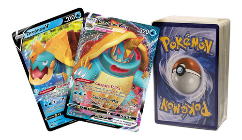 Carta Pokémon Drednaw Vmax Drednaw V Com Lote 50 Cartinhas