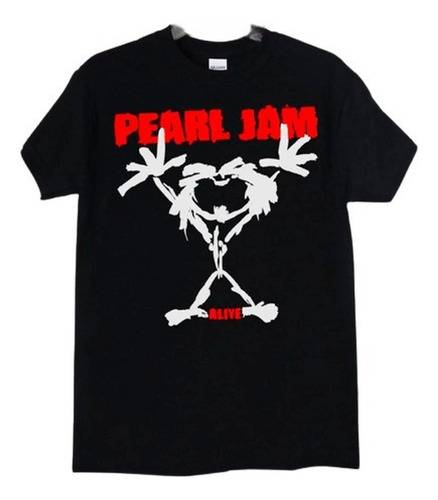 Pearl Jam Alive polera negra Hombre