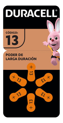 Pack 60 Pilas Duracell Auditivas Zinc-air #13 