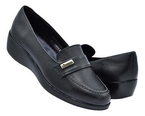 Zapato Dama Vicenza 15705 Piel Negro Vestir Plataforma 22-27