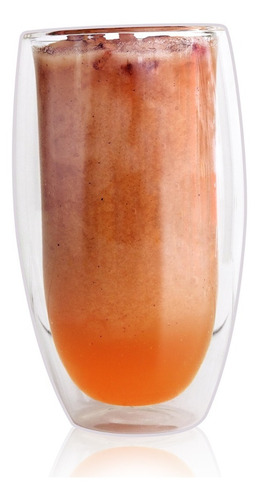 Imagen 2 de 2 de Juego De 4 Vasos De Doble Pared Con Fondo Curvo 330 Ml.