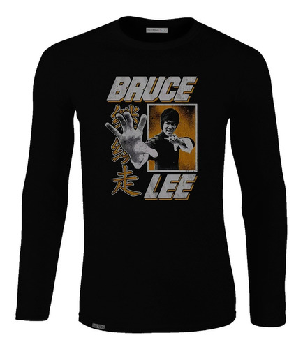 Camiseta Manga Larga Bruce Lee Kung Fu Arte Marcial Lbo