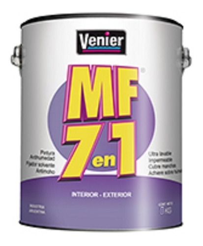 Pintura Latex Mf Interior Exterior 7 En 1 Blanca 4kg Venier 