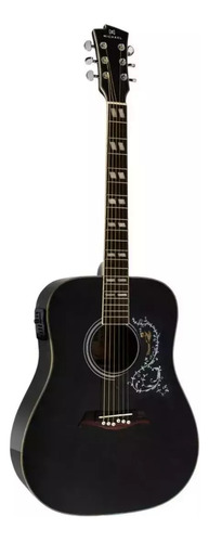 Violão Michael Vm925dt Bk Folk Black