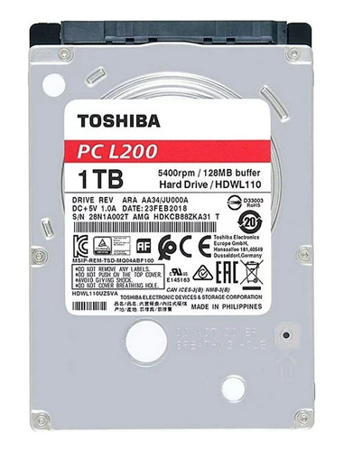 Disco Duro Toshiba Sata 1tb 2.5 Para Laptop Nuevos Garantia