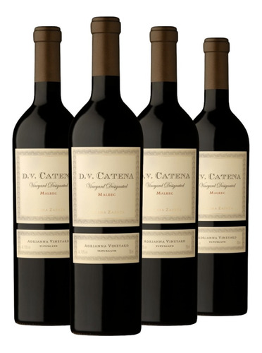 Vino Dv Catena Adrianna Vineyard Malbec Caja X 4 X 750ml.