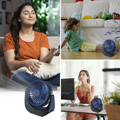 Wa J Desktop Small Fan Ventilador De Escritorio Recargable