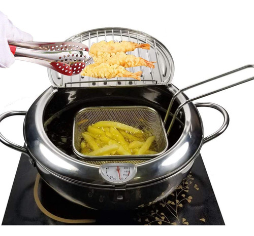 Set De Freidora Profunda, 36qt Mini Olla Frita Con Cesta De