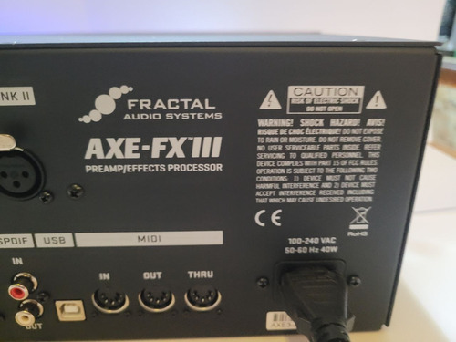 Fractal Axe Fx 3 Rack Modelador Preamp Processor Negro (Usado)