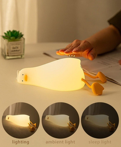 Lámpara De Mesa Led For Niños Flat Duck Night Lamp