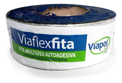 Viaflex Fita Adesiva Asfáltica Alumínio Flexível 5cm X 10m 