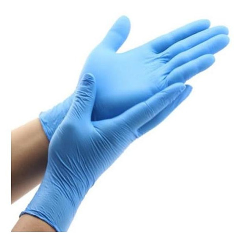 Guantes De Nitrilo Azul Caja X 50 Pares Talla M