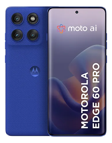 Smartphone Motorola Edge 60 Pro 5g - 256gb 24gb (12gb Ram+12gb Ram Boost) Tela Quad-curve Moto Ai 50mp Sony Camera Ultrarresistencia Militar Ip68 + Ip69 - Azul