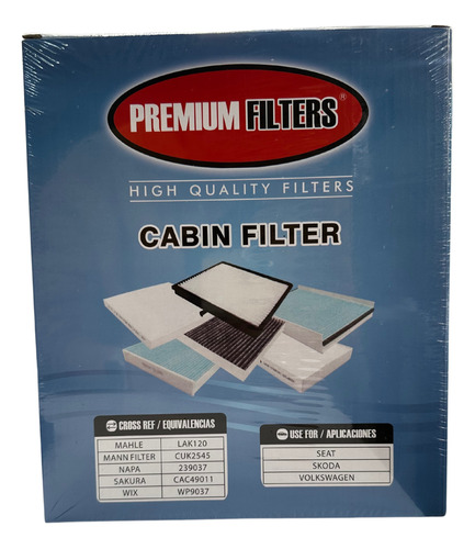 Filtro Para Cabina De Premium Filters