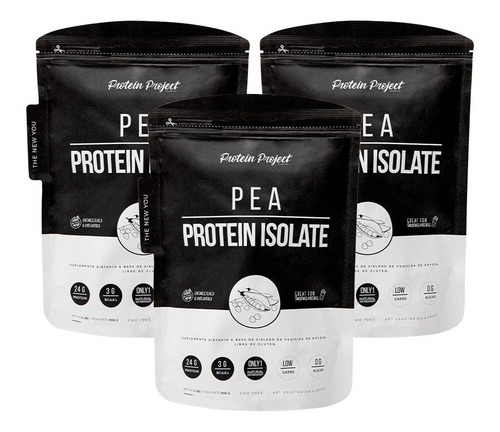 Vegan Pea Protein Project Isolate 908gr X 3 Unidades Sabor Neutro
