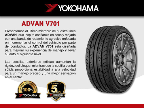 Paquete 2 Llantas 215/40r17 Advan V701 Yokohama 87w