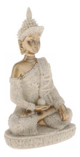 2 Buda Sentado Meditando Adorno Estatua Regalo Casa Mesa