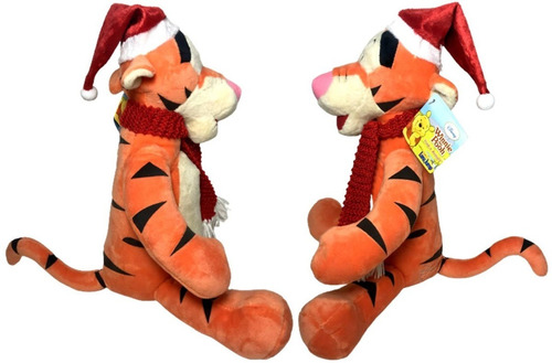 Imagem 3 de 5 de Boneco Pelúcia Disney Tigrão Natal - Turma Urso Ursinho Pooh