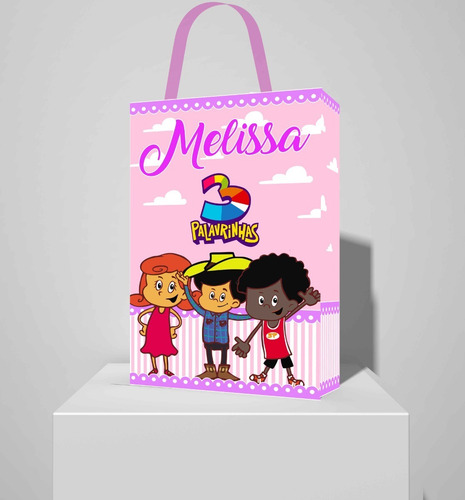 100 Sacolinhas Surpresa 3 Palavrinhas Personalizada