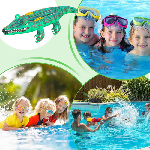 Mz Flotador Inflable De Piscina De Cocodrilo Cocodrilo