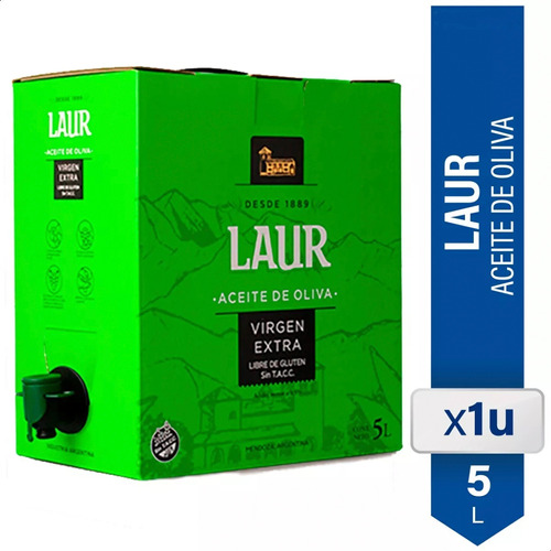 Aceite De Oliva Extra Virgen Laur Libre De Gluten Sin Tacc