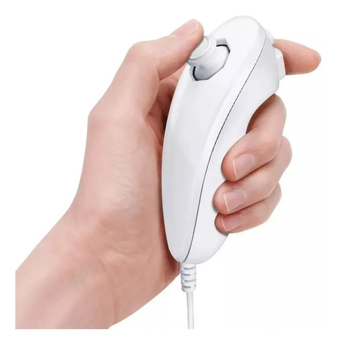 Nintendo Wii Controle Joystick Nunchuk Branco 100%