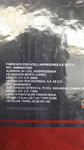 Caja Con 15 Libretas Pasta Dura Tamaño Book