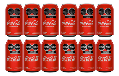 Coca Cola Lata 354ml Original Pack X12 Gaseosa Zetta Bebidas