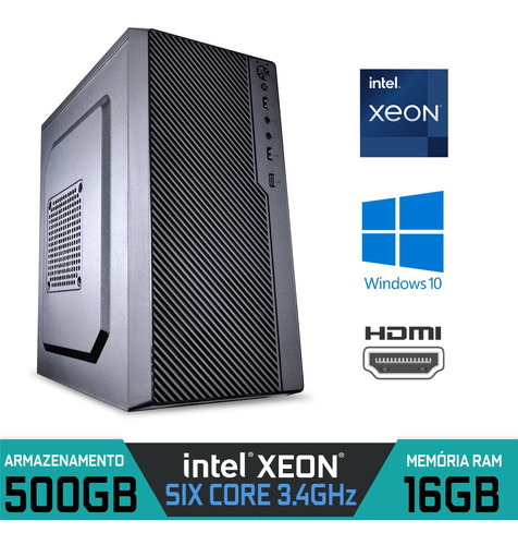 Imagem 2 de 6 de Pc Gráfico Xeon 3.4ghz Ram 16gb Ssd 500gb Geforce 2gb W10