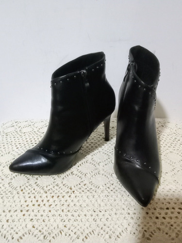 Lady Stork Botas Cortas Botinetas Cuero Vacuno Tachas 35 Imp