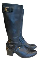 Comprar Bota Caña Alta Sarkany N 39 De Cuero Negro