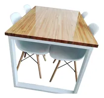 Comprar Mesa De Comedor Hierro Y Madera Finger Joint Abaldi
