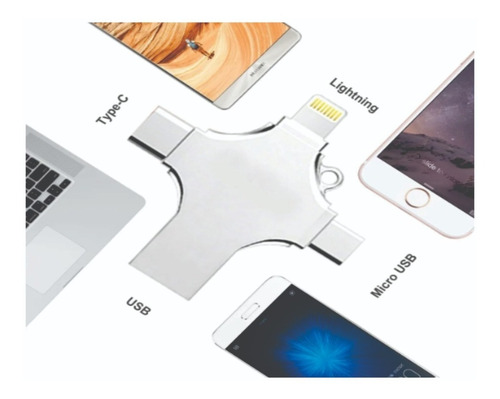 Usb Flash Drive 4 En 1, iPhone, Android Windows 64 Gb