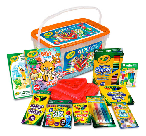 Crayola Caja 172 Piezas Escolar Cubeta Plumones Colores