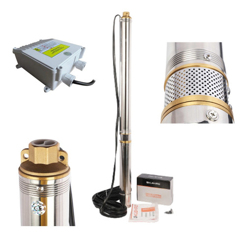 Imagen 1 de 10 de Bomba Sumergible 1 Hp 82 Mt 4300 L/h Pozo Agua Riego Piscina