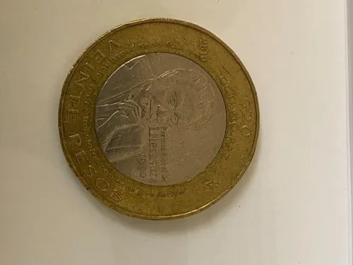 Moneda $20 Vigésimo Aniversario Del Premio Nobel Octavio Paz