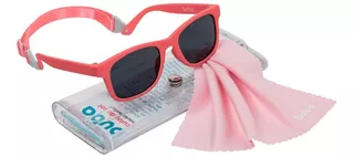 Óculos De Sol Infantil Com Alça Ajustável Rosa 11747 - Buba Lente Preta