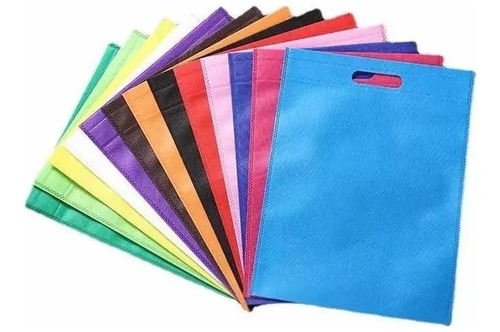 Pack 50 Bolsas Tnt De Genero 31 X 25 Cm Variedad Colores