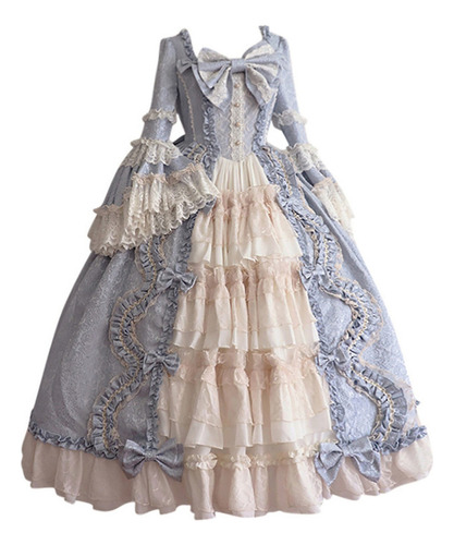 Vestido De Corte Gótico For Mujer, Talla L, Vintage, O15, P