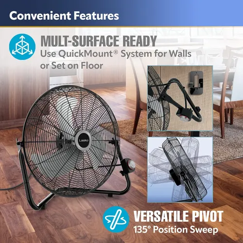Floot Fan Lasko 2264qm, 3 Velocidades, 3 Aspas