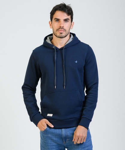 Buzo Canguro Hombre Brooksfield Capucha Algodón Moda 8322b