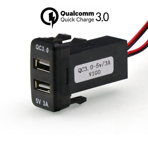 Qc3.0+5v 3a Dual Usb Power Socket Cargador De Carga Rápida