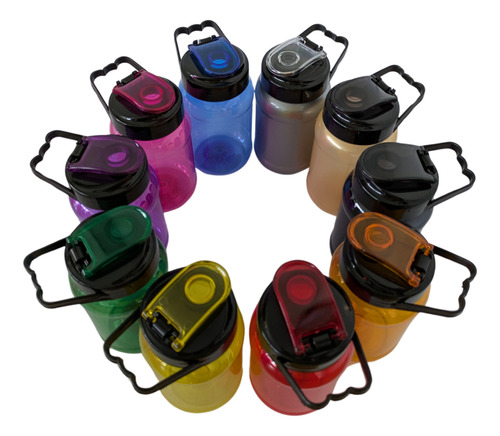 30 Vasos De Fiesta De Colores Con Tapa De Asa 500 Ml Tarro Amarillo