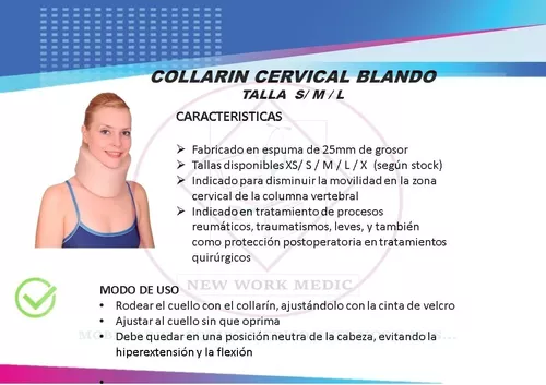 Síntomas Clasificar Dios Collarín Cervical Blando Varias Medidas S M | MercadoLibre
