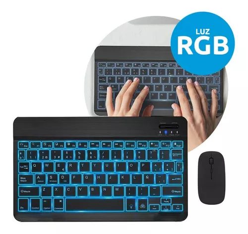 Mini Teclado Y Mouse Inalámbrico Bluetooth Recargable Para Celular/Tablet